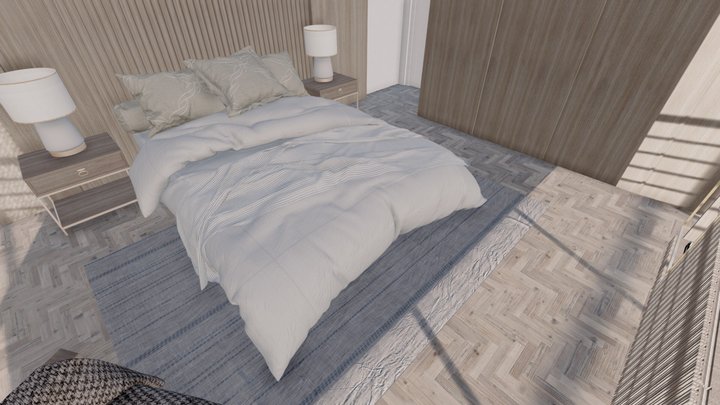 Twin House - Interior Bedroom 3D Model