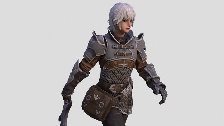 Knight Walk Animation 3D Model