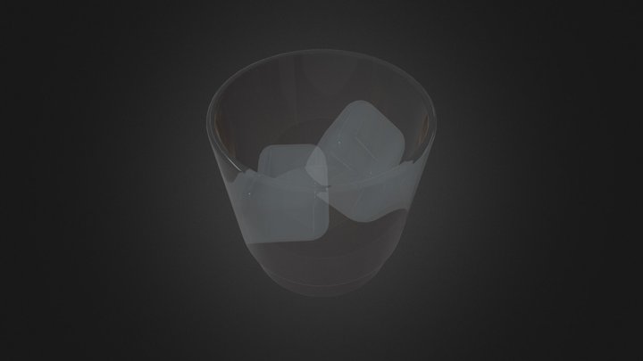 GLass&IceCubes 3D Model