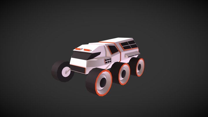 Lunar Truck Futurist 3D Model