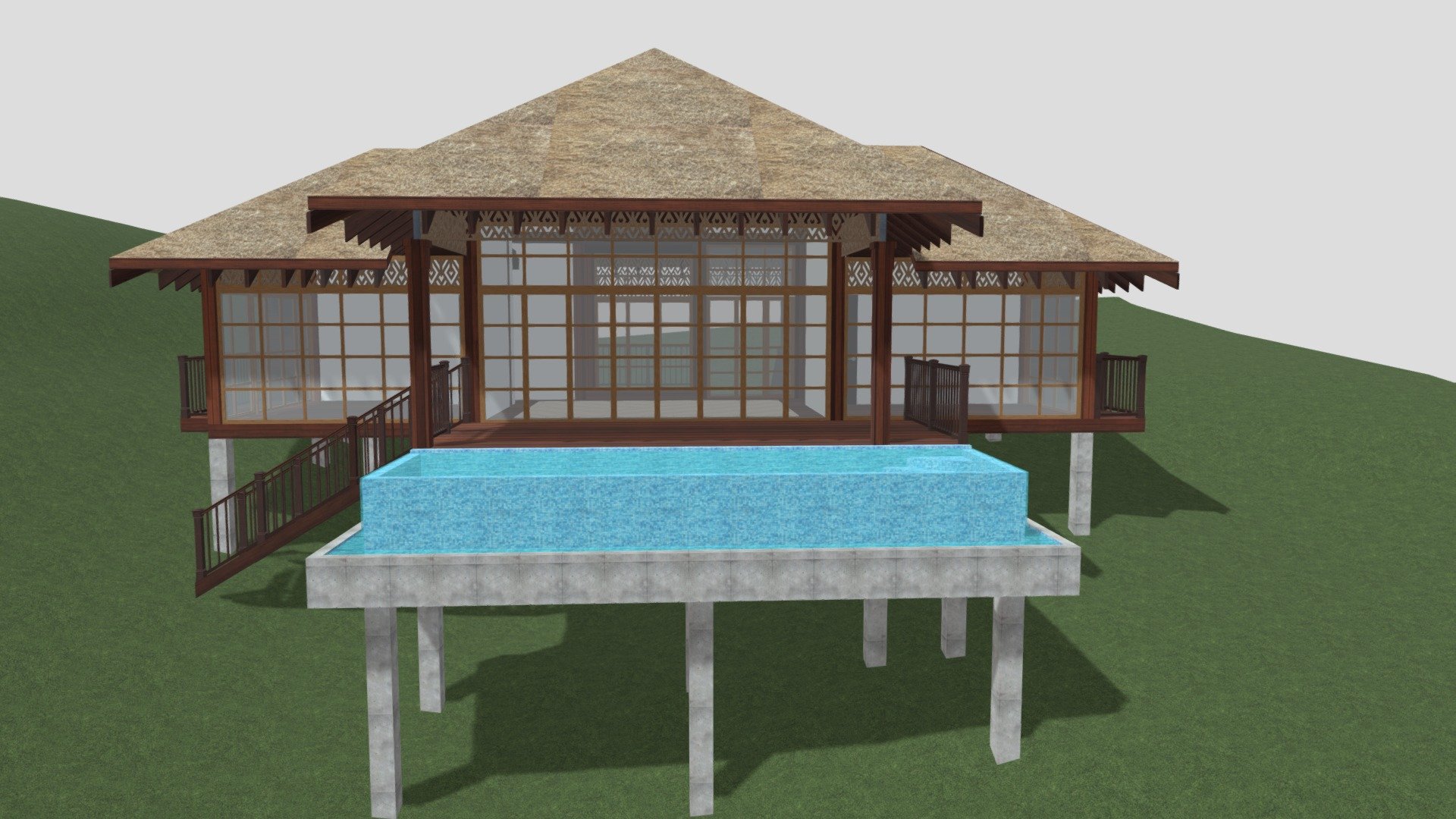 Вилла на треугольном участке 04-08-19 — Sketchfab embed 3D viewer