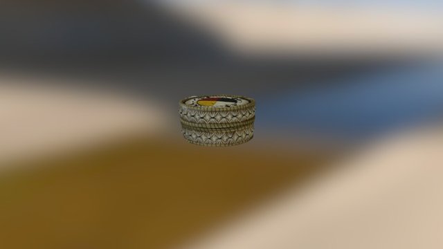098: Medicine Wheel Quilled Box 3D Model