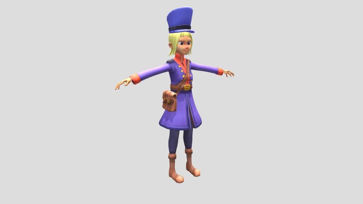 Post girl 3D Model