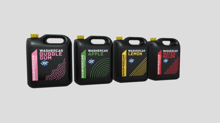 Canister Washer fluid Low-poly 3D model 3D Model