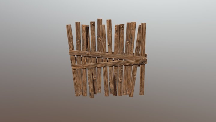Woodfence001 3D Model