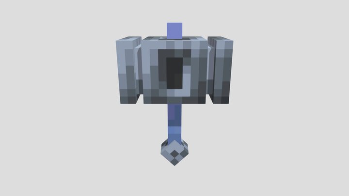 3d Minecraft Mace 3D Model