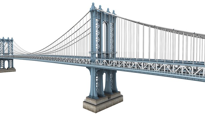 Manhattan Bridge New York 3D Model