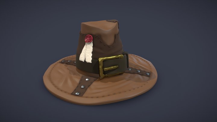 Witchhunter Hat DAE Sculpting 3D Model