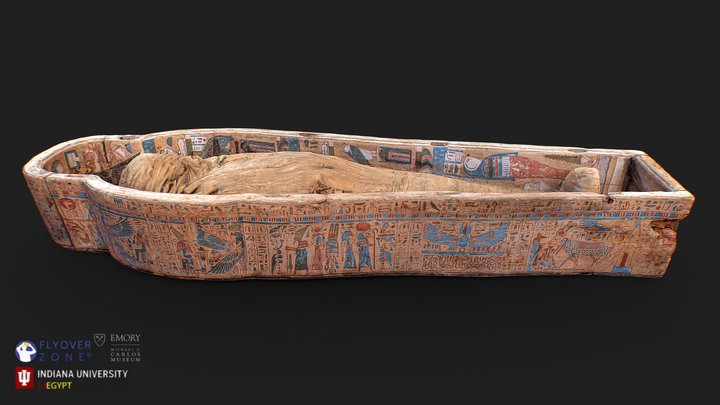 3D rendering of Priestly Official Mummy