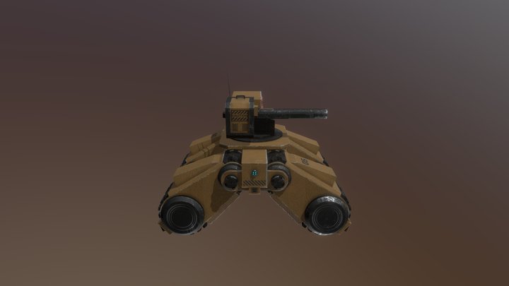 Autonomous weapon platform: military drone 3D Model