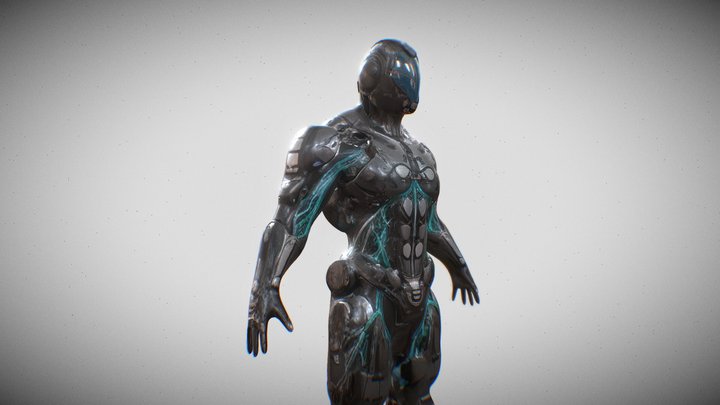 Futuristic Cybernet Warrior High Detail Sci Fi 3D Model