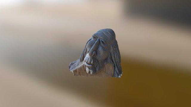 I400 Wolf | Head Statue off B-line Trail 3D Model