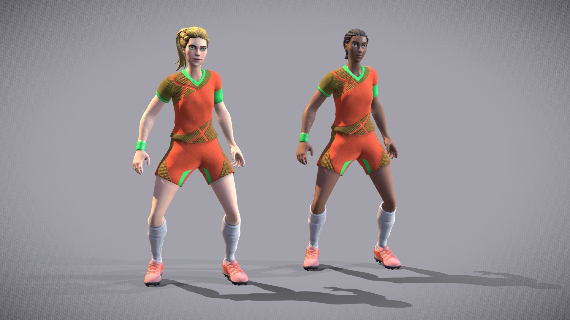 FEMALE SOCCER PLAYERS V2 - 3D model by Raphael Gatt (@raphaelgatt ...