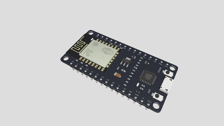 Node MCU 8266 3D Model