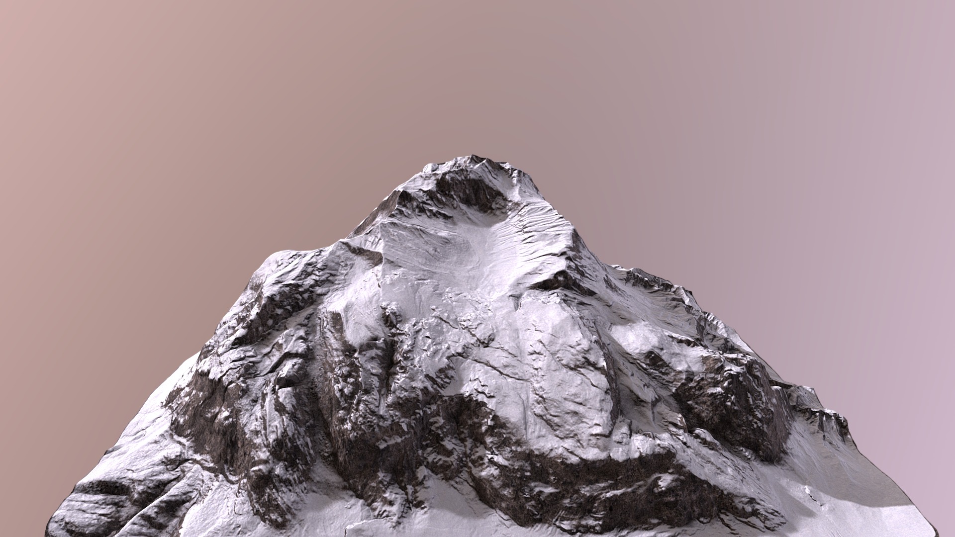 3D model Snow Mountain - This is a 3D model of the Snow Mountain. The 3D model is about a mountain with snow.