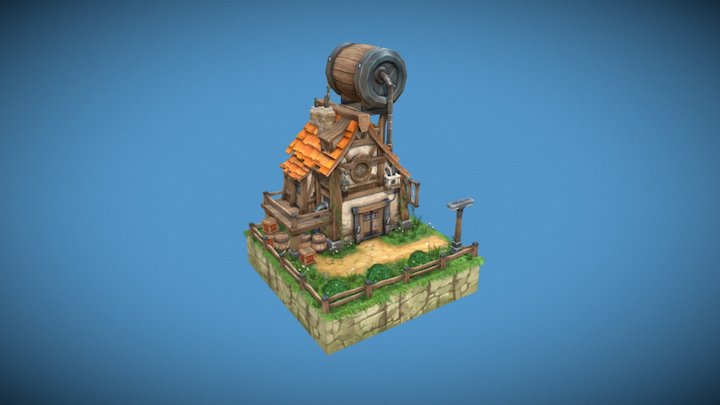 House_Pub_Diorama_Day 3D Model