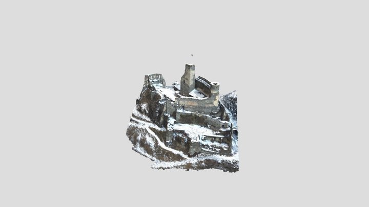 Castle Senftenberg in snow 3D Model