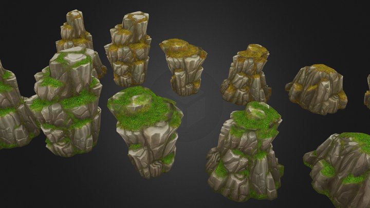 Rock Formation Pack 3 3D Model