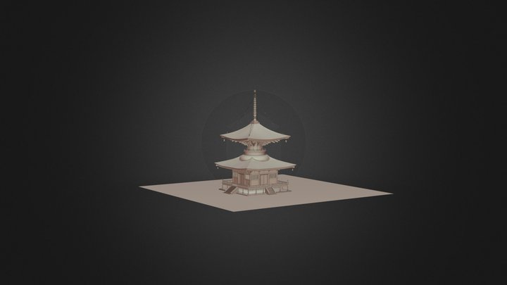 Ishiyamaji　Tahoto Pagoda 3D Model