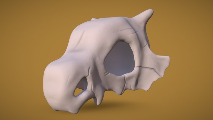 Cubone skull 3D Model