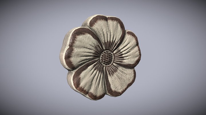 Ceramic Flower Photogrammetry 3D Model
