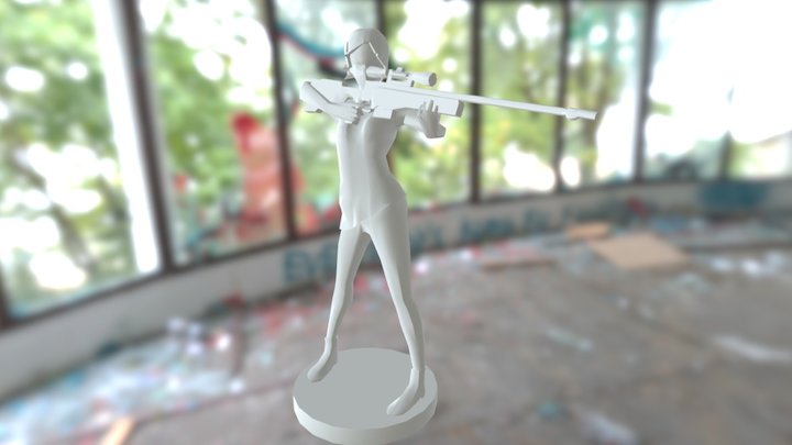 Zombie Board Game Player Piece 3D Model