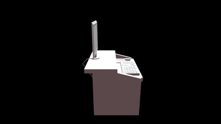 Computer Desk 3D Model
