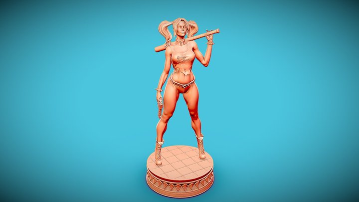 Harley Quinn for 3D printing 3D Model