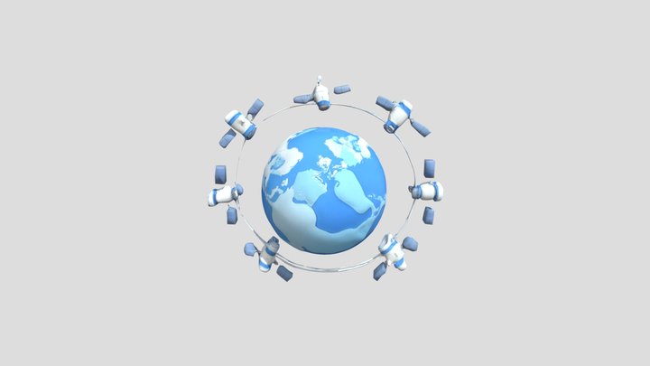 Earth_with_ Satellites_0516081327_texture 3D Model