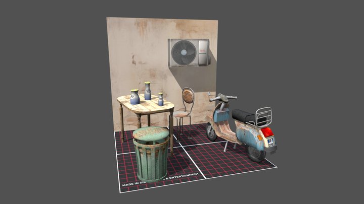 Napels - Texture 2 More detailed props 3D Model