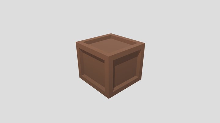 Low Poly Wooden Crate - Storage Box – Gratis 3D-model STL