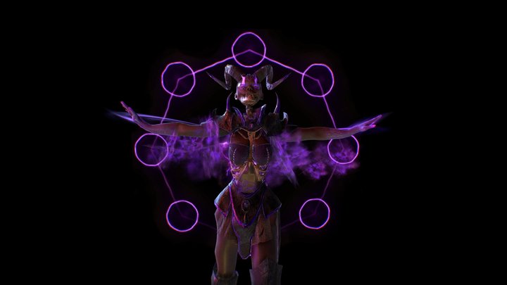 Malglytch (Reaper) posed+VFX- Federation Mycha 3D Model