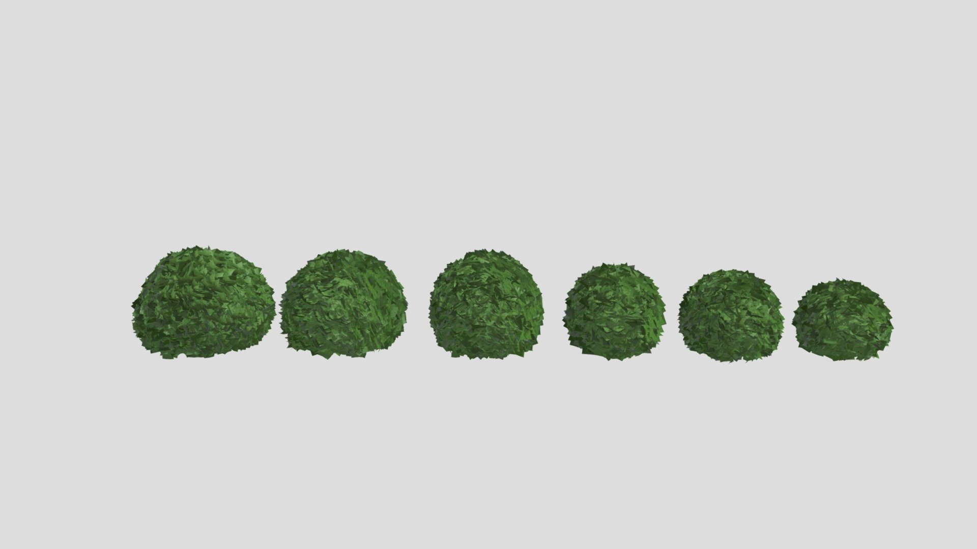 Green Round Plants 3D Model Collection - Download Free 3D model by Poly ...