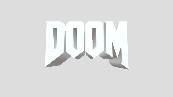 Doom logo 3D Model