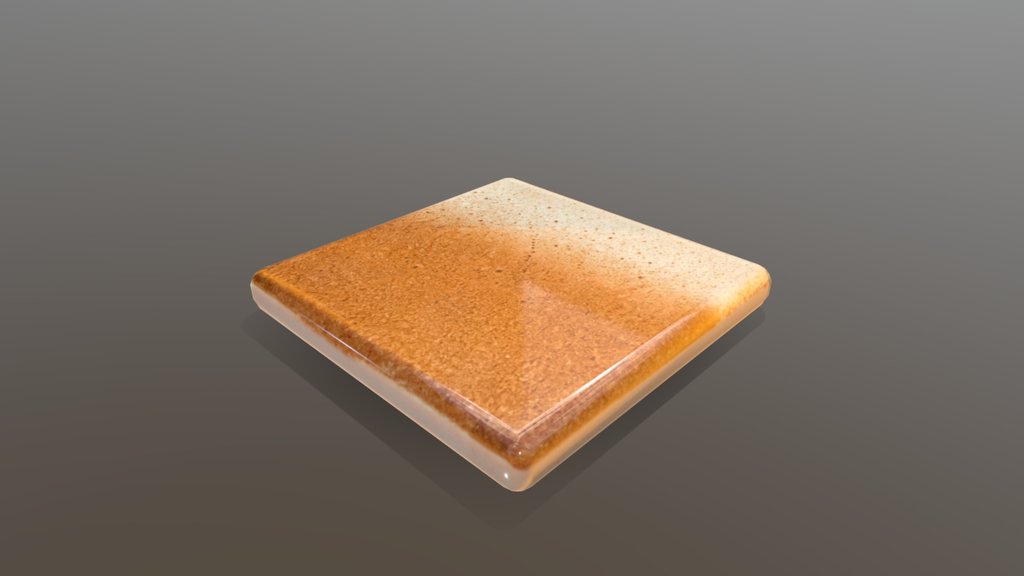 Glazed brown speckled tile