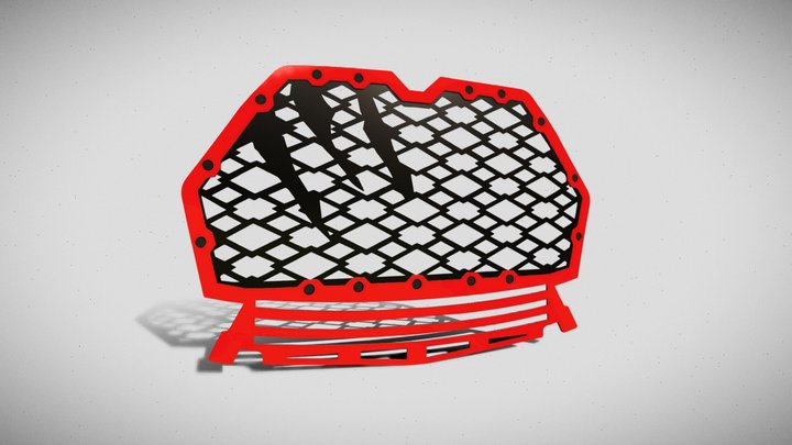 POLARIS RZR TURBO DEMON FRONT GRILLE 3D Model