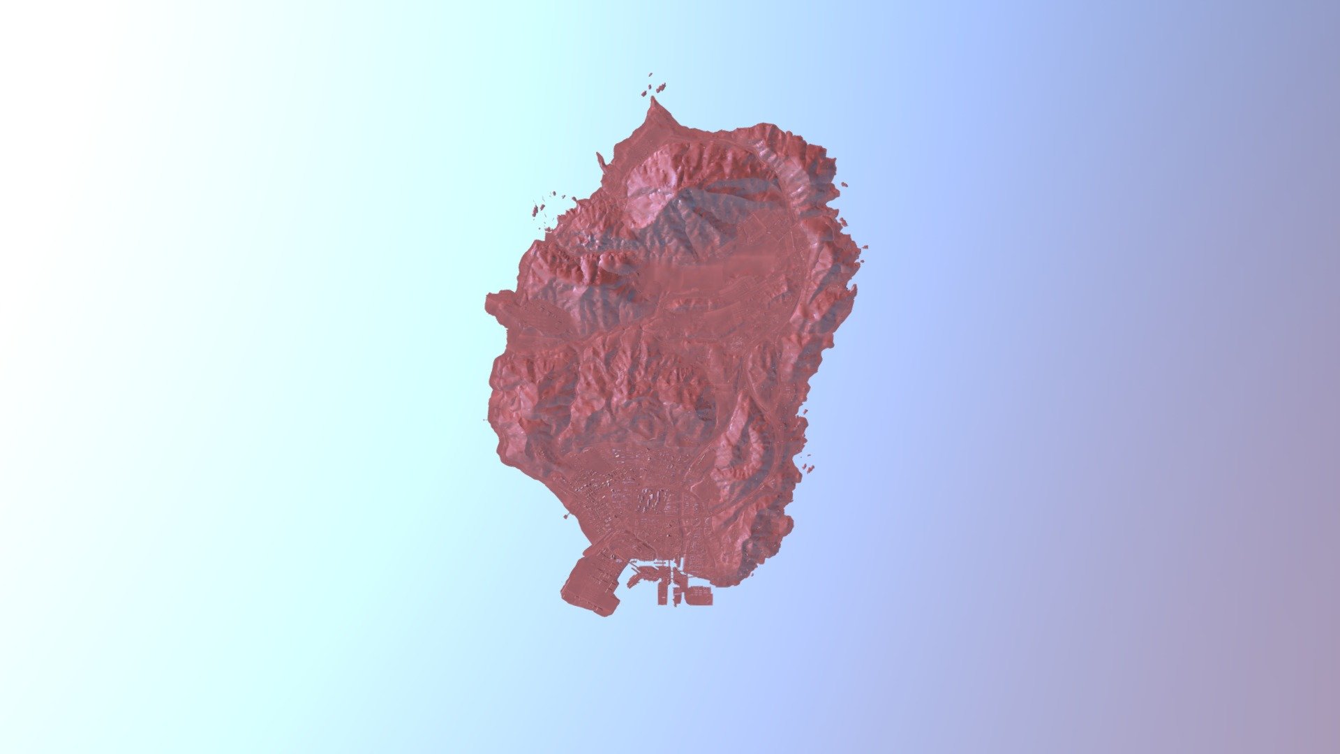 Low Poly GTA 5 Map 3D model