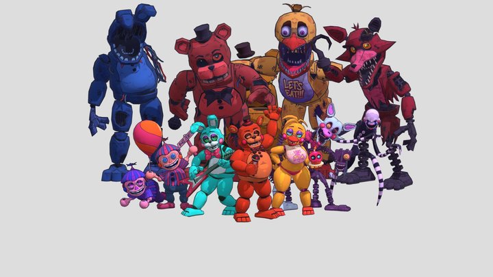 Fnaf 2 retrô(sem ossos) 3D Model