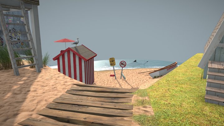 DAE Diorama - By the ocean 3D Model