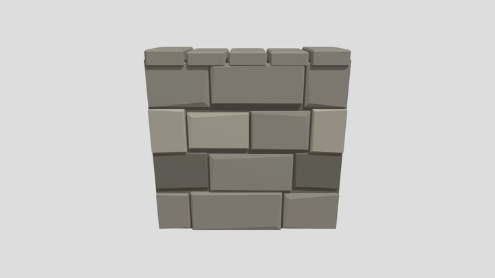 Wall Stone - Low Poly Medieval, CC0