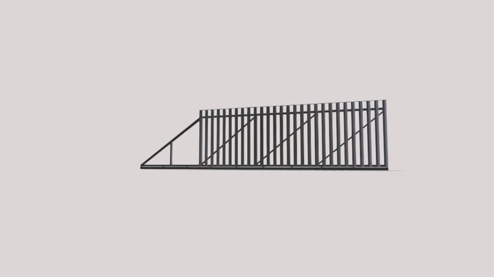 Brama Przesuwna 3D Model