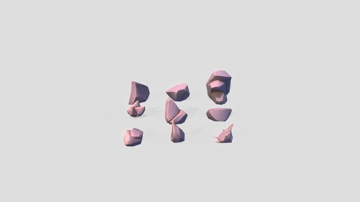 Modular Rock Set 1 3D Model