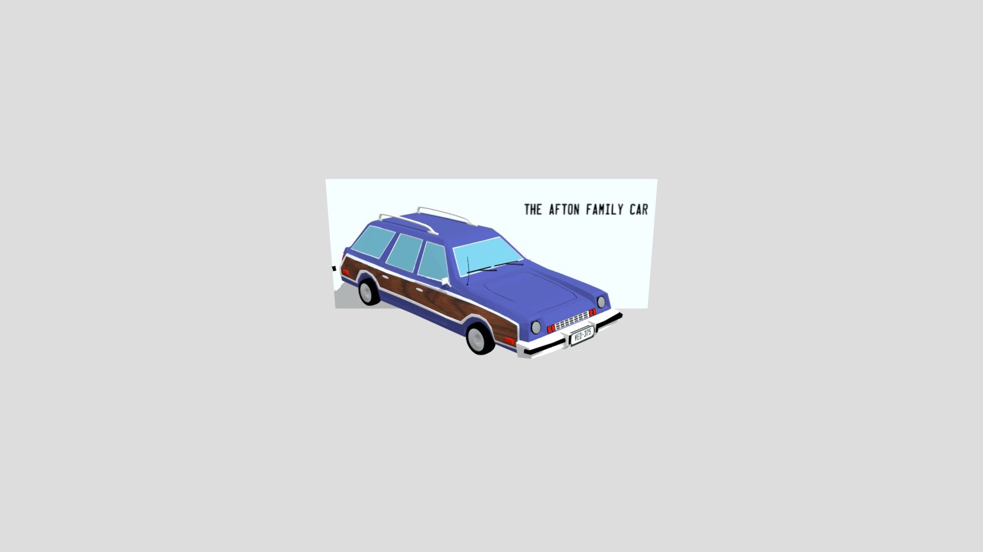 Afton Family Car (Fixed the plate) Download Free 3D model by