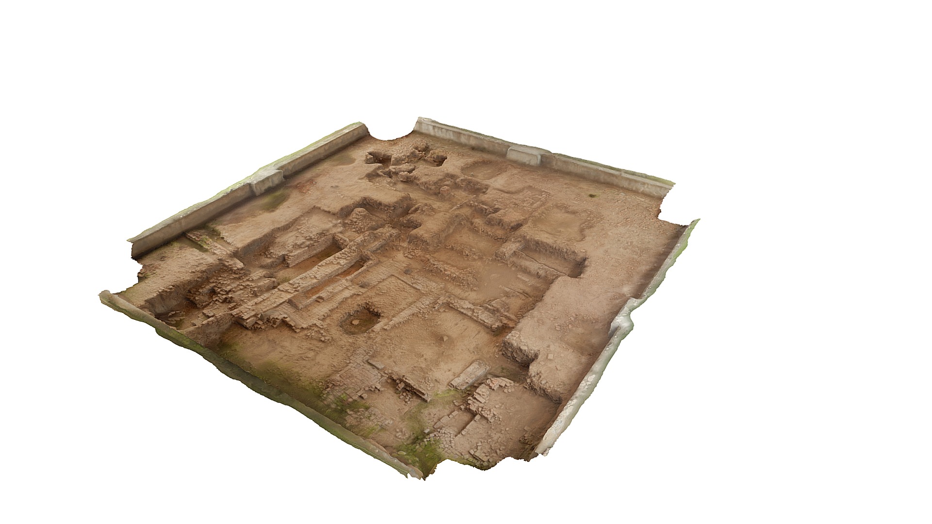3D model Trowulan Excavation Site 3 - This is a 3D model of the Trowulan Excavation Site 3. The 3D model is about a brown leaf with a white background.