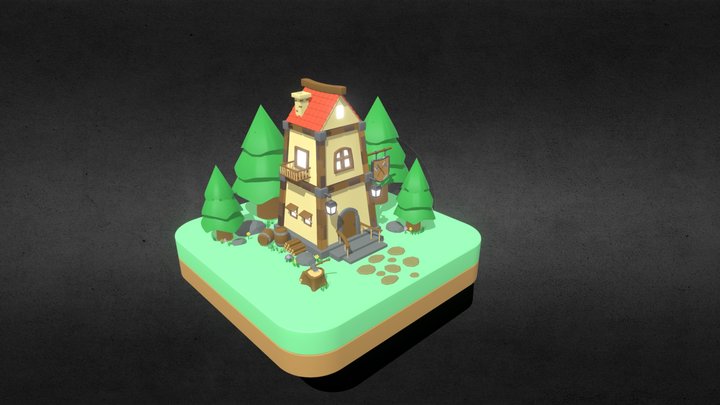 House in forest 3D Model