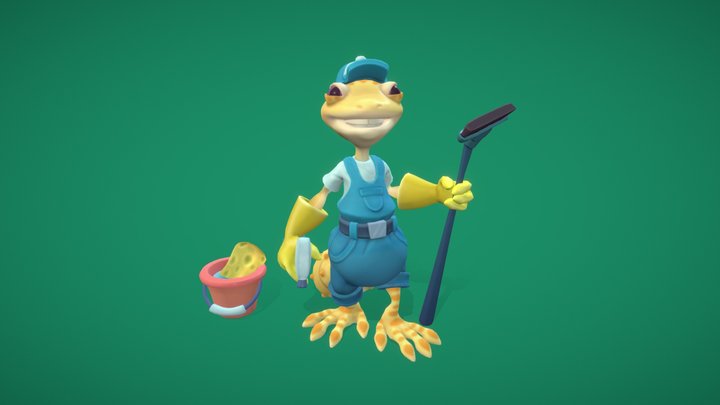 Gino The Gecko 3D Model