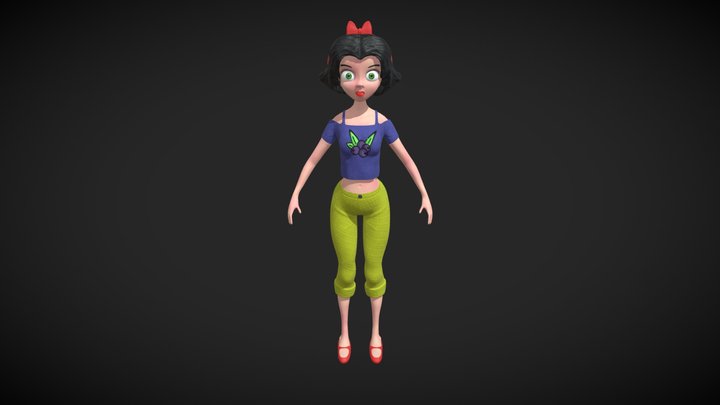 cute girl model 3D Model