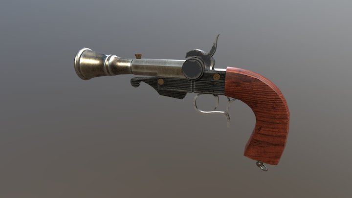 Simple Gun 3D Model
