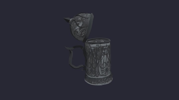 Tin beer cup 3D Model