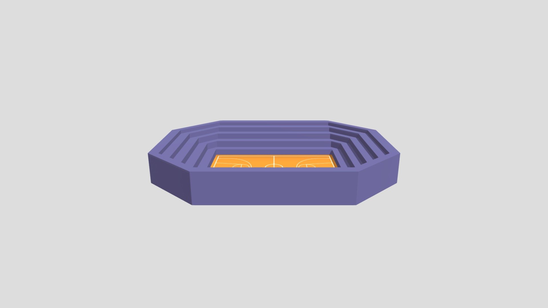 Low Poly Basketball Court